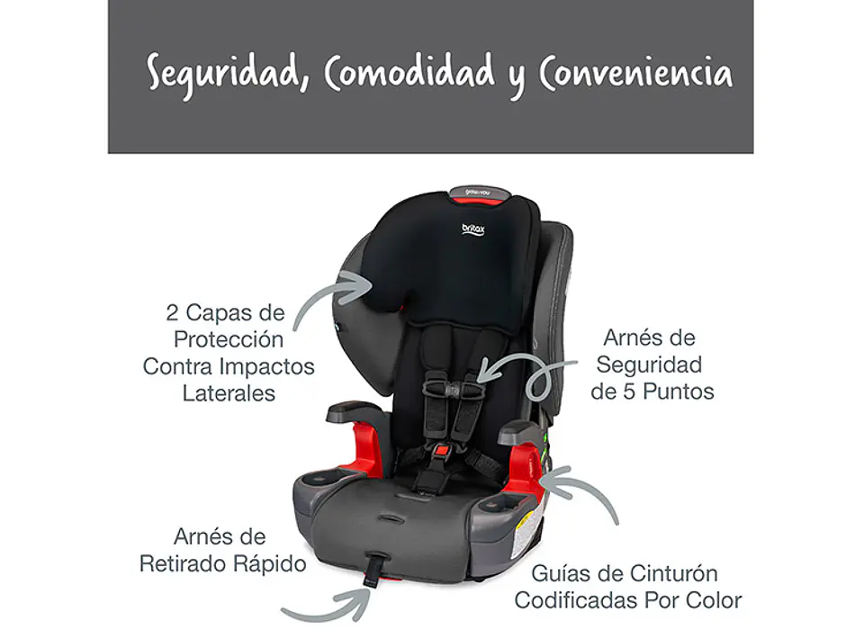 SILLA AUTO BRITAX BUTACA GROW WITH YOU MOD NEGRO 6
