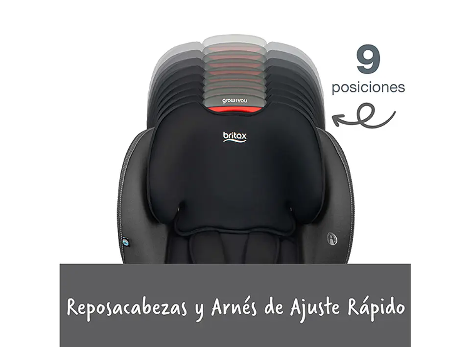 SILLA AUTO BRITAX BUTACA GROW WITH YOU MOD NEGRO 8
