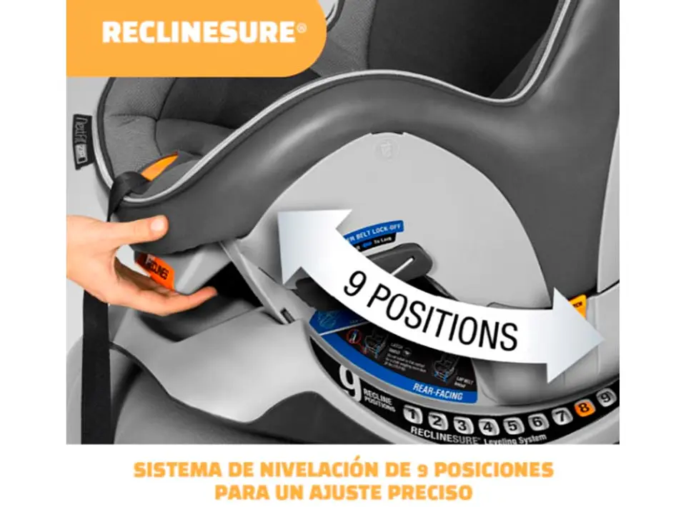 SILLA AUTO CHICCO SILLA CONVERTIBLE NEXTFITCLEAR LATCH GRIS 4