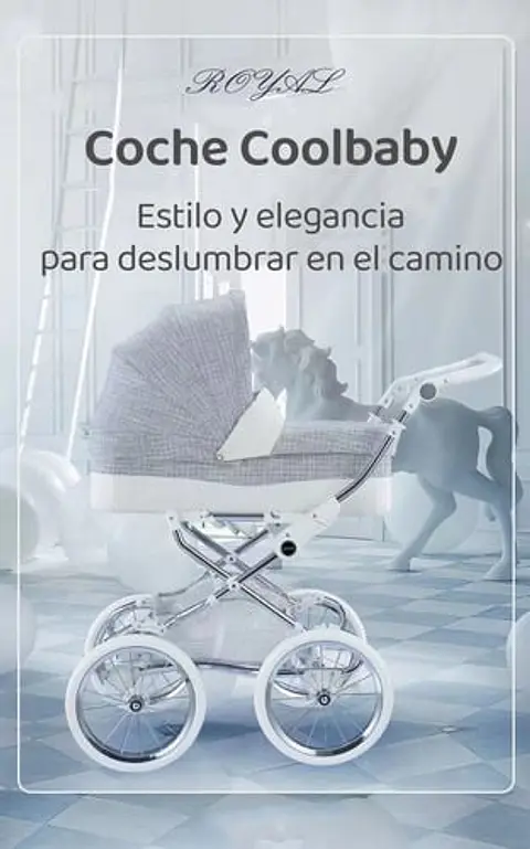 COCHE LUJOSO ROYAL DE COOLBABY 2 PIEZAS GRIS BY LUBABYCAS