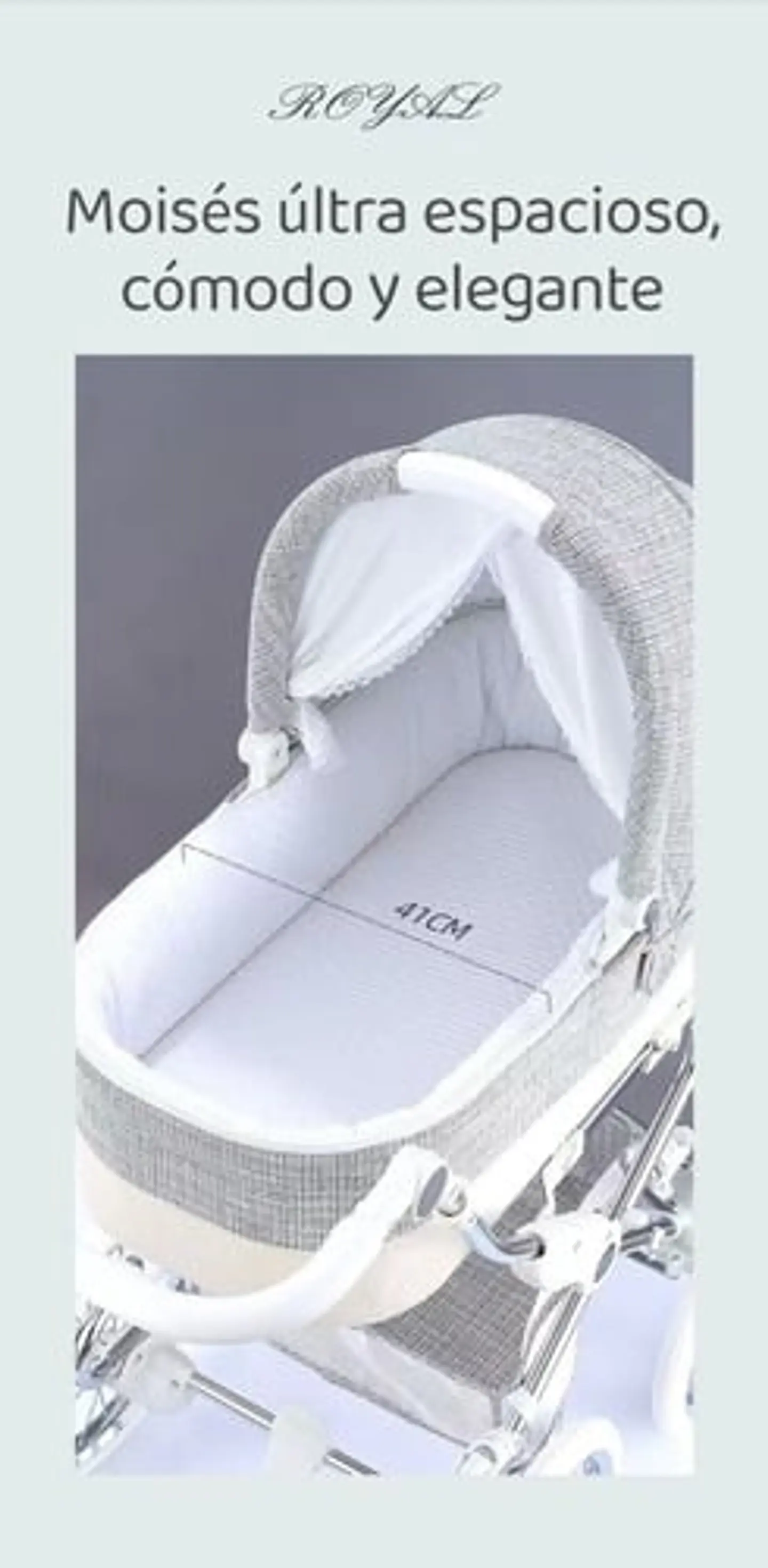 COCHE LUJOSO ROYAL DE COOLBABY 2 PIEZAS GRIS BY LUBABYCAS 4