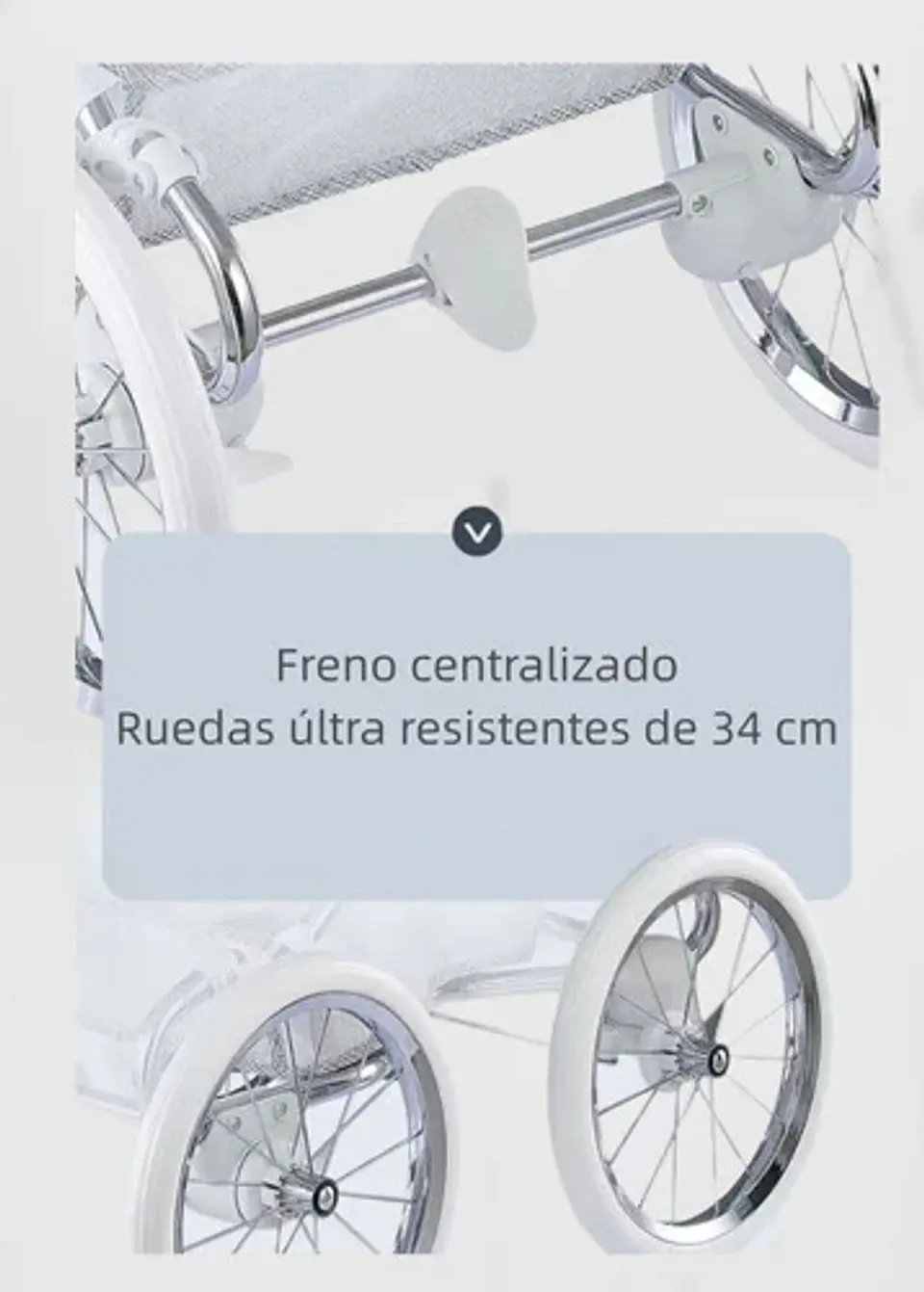 COCHE LUJOSO ROYAL DE COOLBABY 2 PIEZAS GRIS BY LUBABYCAS 7