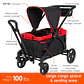 CARRO PASEO WAGON Y COCHE DOBLE MUV EXPEDITION 2 EN 1 MARS RED - Miniatura 2