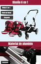 COCHE DOBLE DUO RECLINABLE 6 MODOS EN 1 LUBABYCAS NEGRO - Miniatura 3