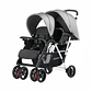 COCHE DOBLE DUO RECLINABLE PLEGABLE GRIS BY LUBABYCAS - Miniatura 1