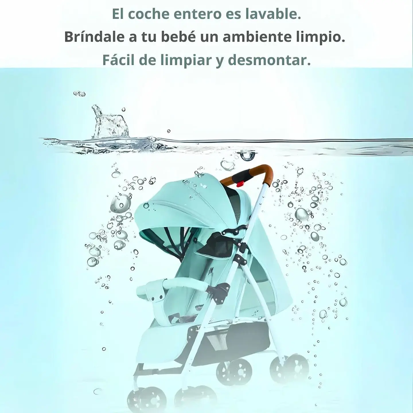 COCHE PARAGUAS DE PASEO PARA BEBÉ PLEGABLE Y RESISTENTE 3