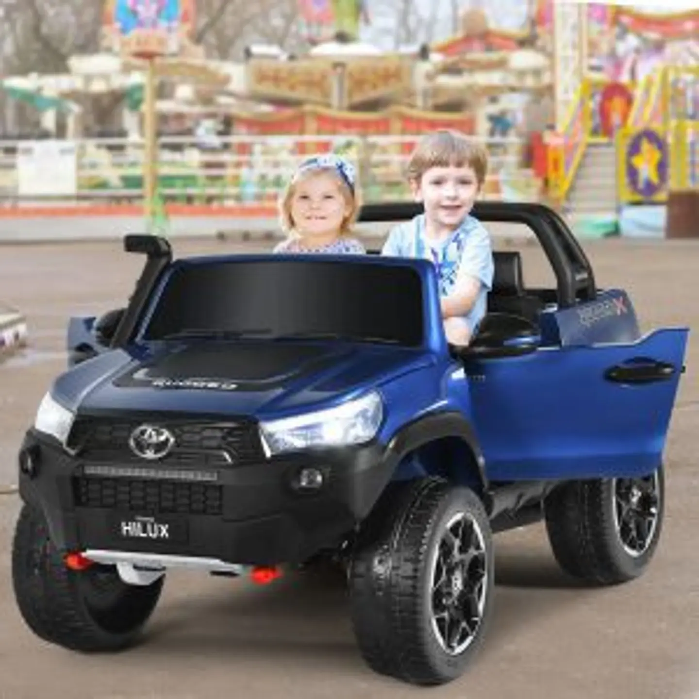 AUTO TOYOTA HILUX RUGGED X 12V BLUE PINTURA REAL 3