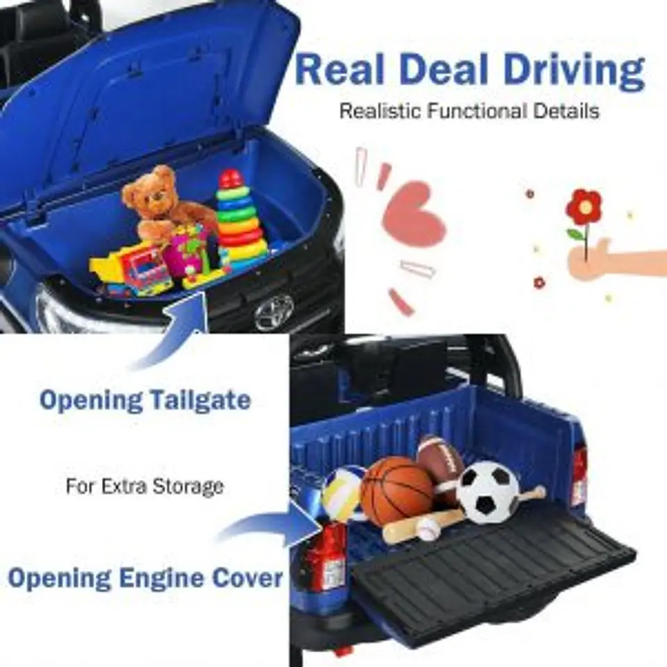 AUTO TOYOTA HILUX RUGGED X 12V BLUE PINTURA REAL 8