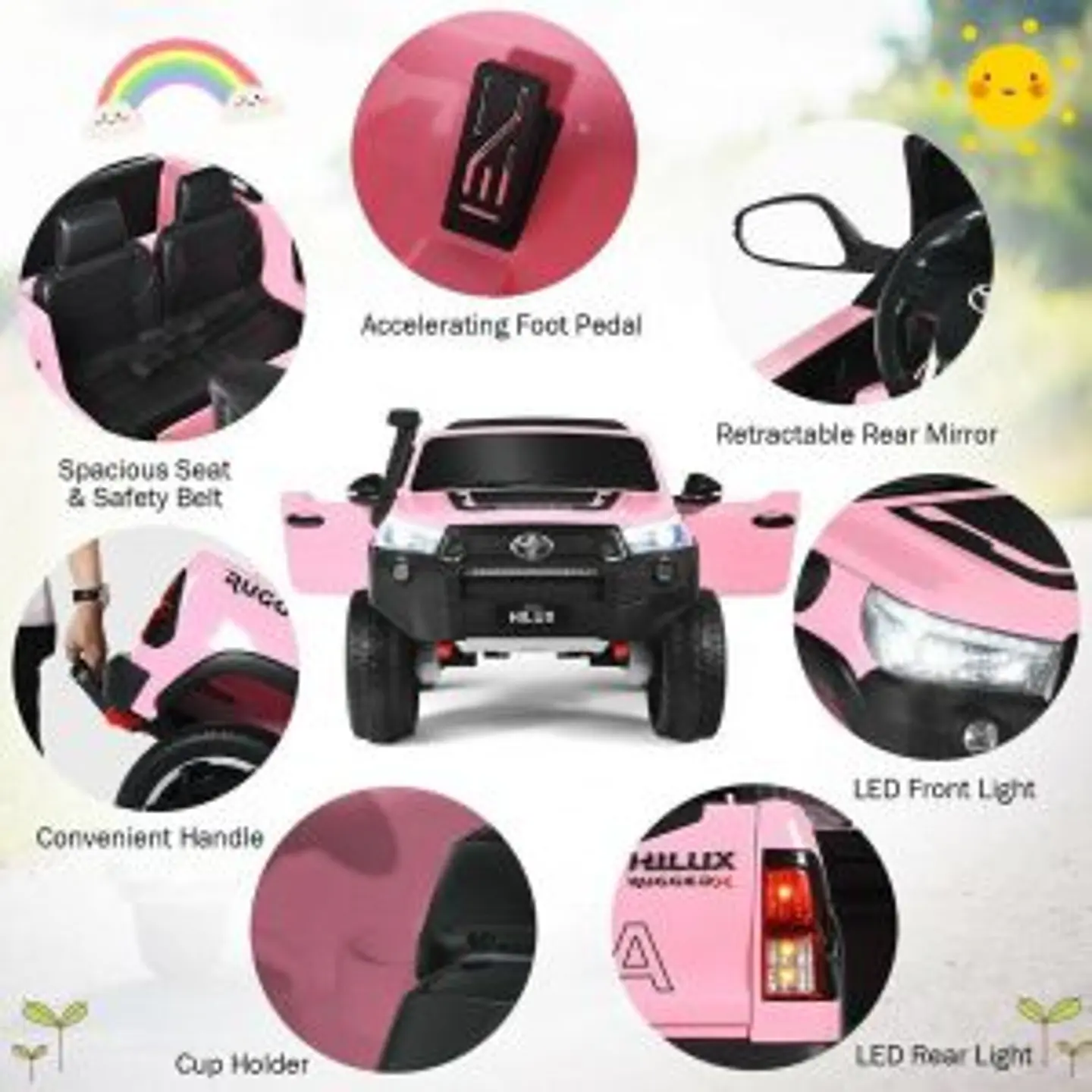 AUTO TOYOTA HILUX RUGGED X 12V PINK 6