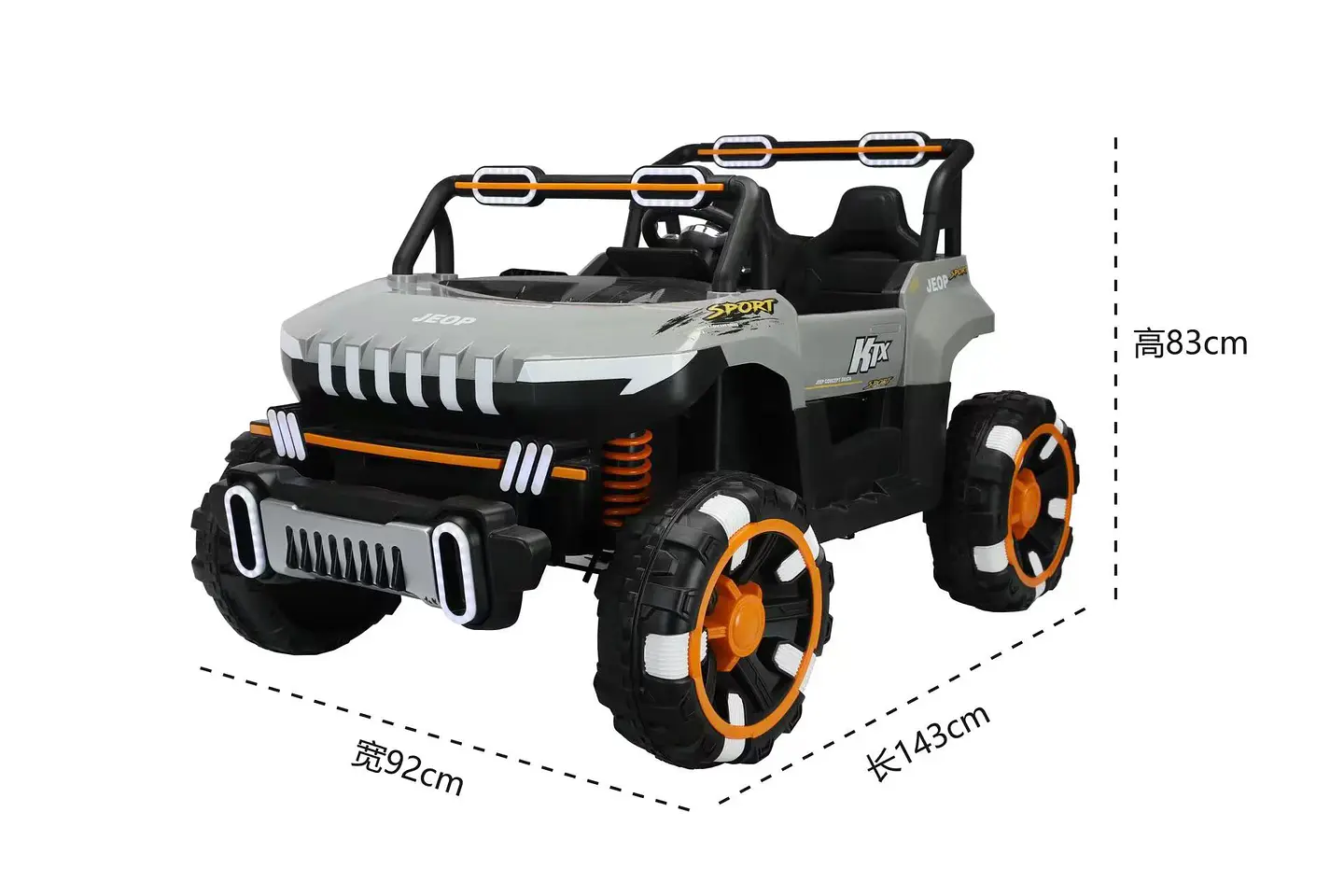 JEEP AUTO A BATERIA 4X4 LUCES LED CON CONTROL REMOTO 3