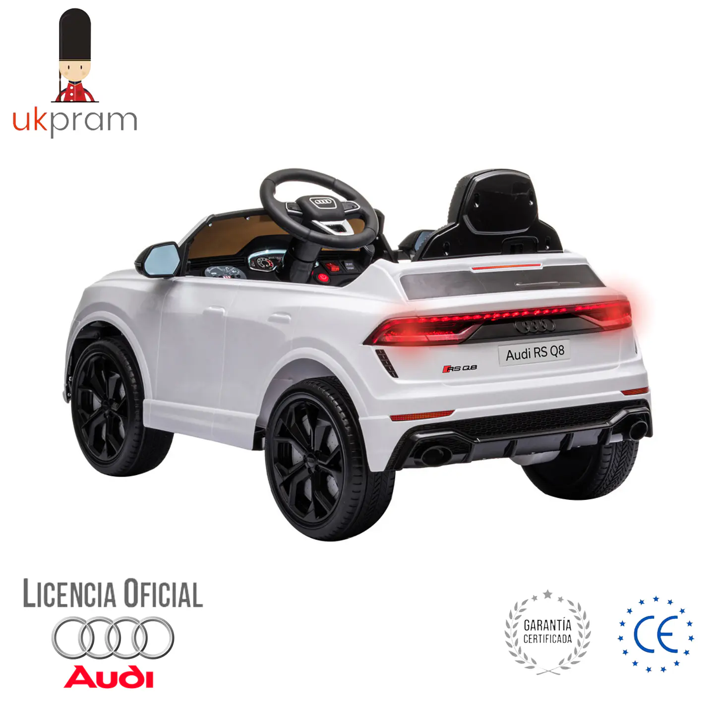 AUTO A BATERIA AUDI RS Q8 COLOR BLANCO 2