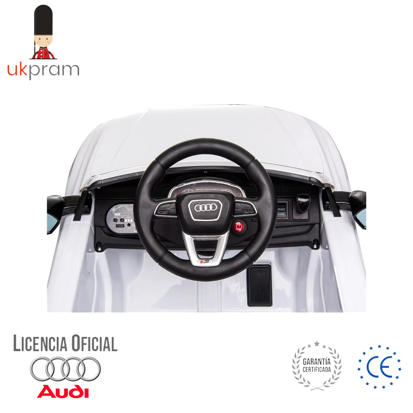 AUTO A BATERIA AUDI RS Q8 COLOR BLANCO 4