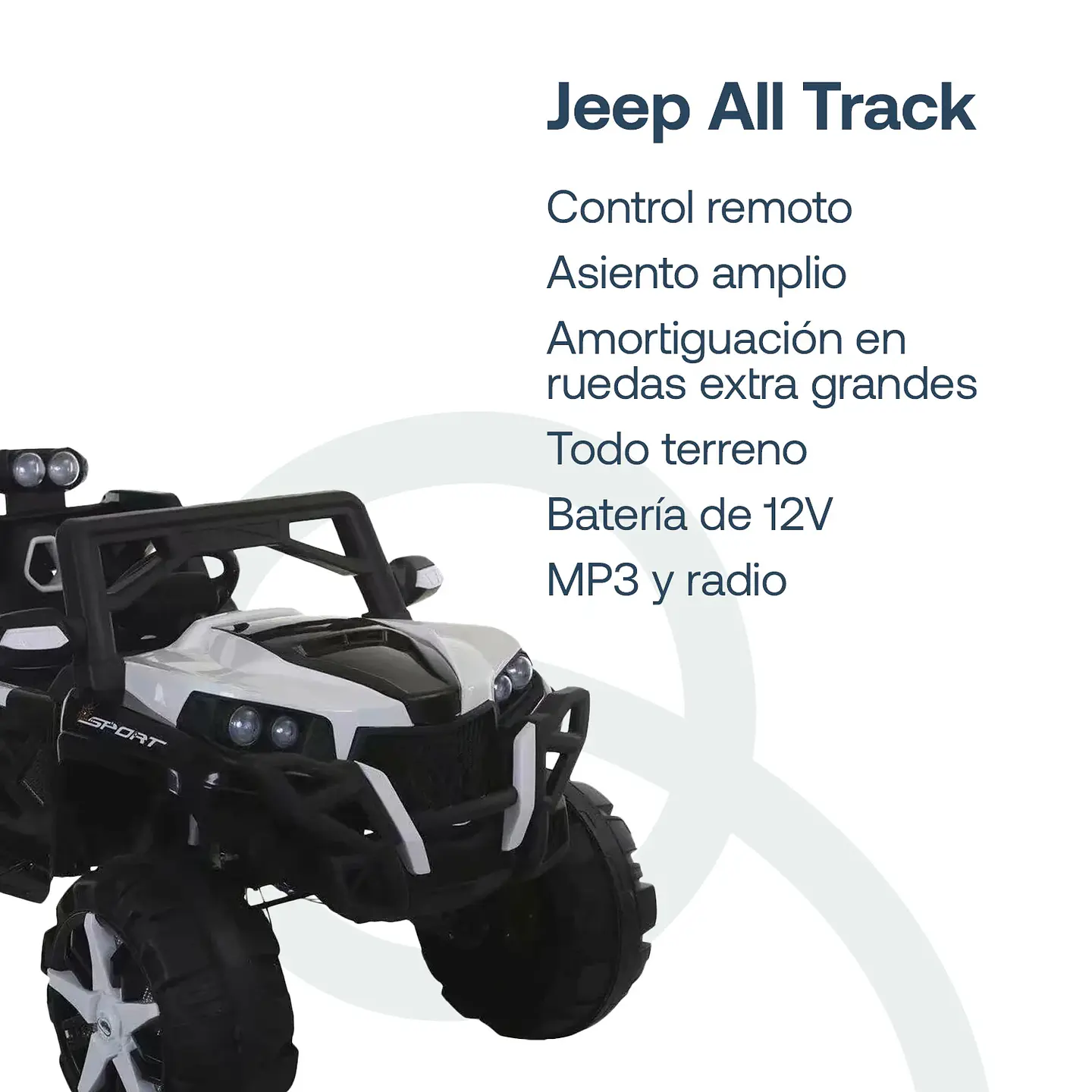CAMIONETA ELECTRICA BEBESIT ALL TRACK - BLANCO 2