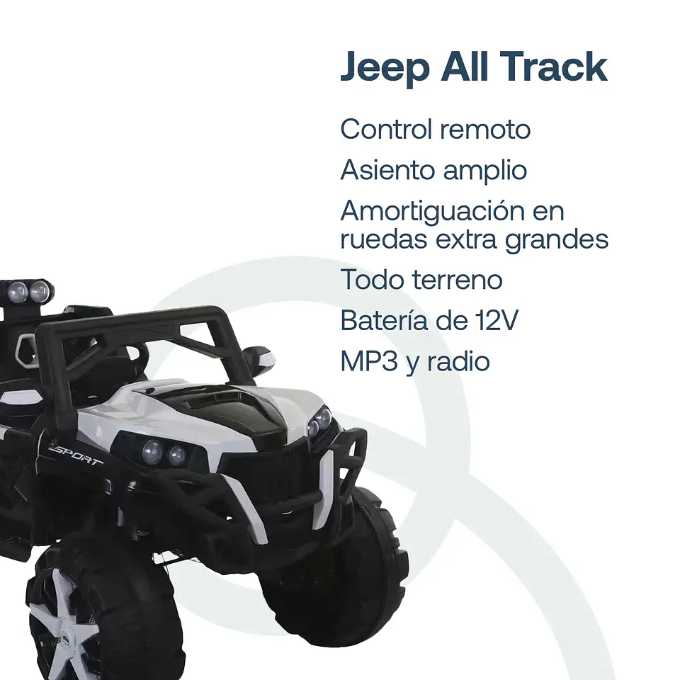 CAMIONETA ELECTRICA BEBESIT ALL TRACK - BLANCO 2