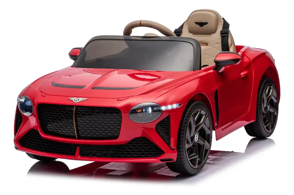 AUTO A BATERÍA BENTLEY BACALAR ROJO + LICENCIA - KIDSCOOL - BJJA1008-RJ 5