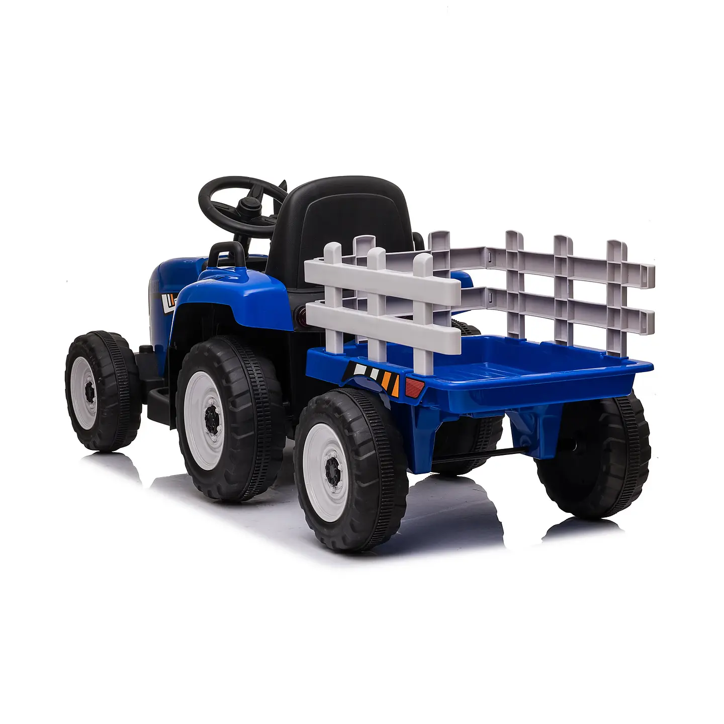 TRACTOR CON CARRO 12V AZUL 2