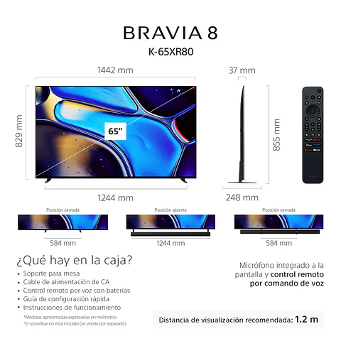 OLED BRAVIA 8 4K ULTRA HDR GOOGLE TV 65'