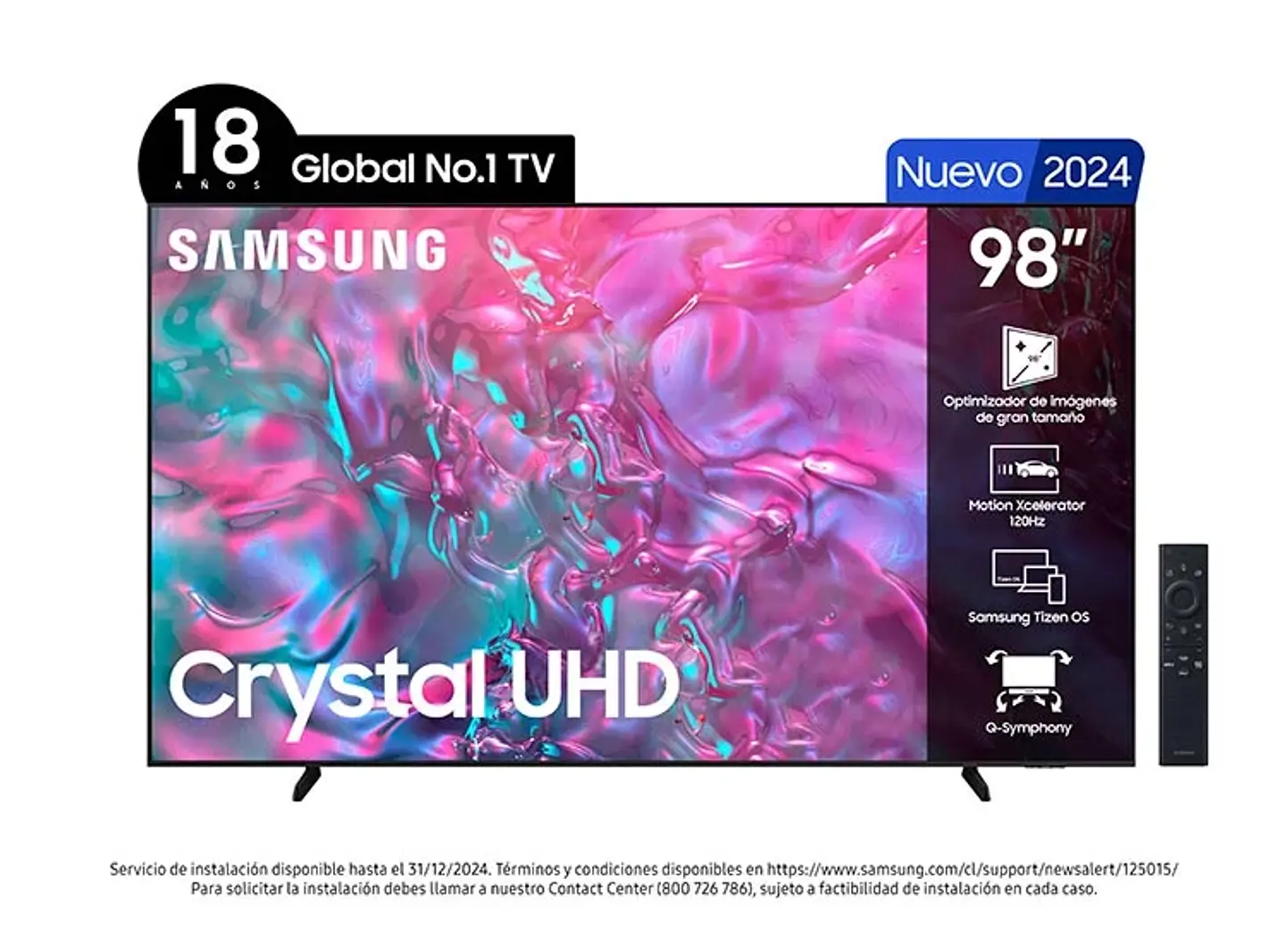 SMART TV SAMSUNG LED 4K UHD 98” CRYSTAL UN98DU9000GXZS 1