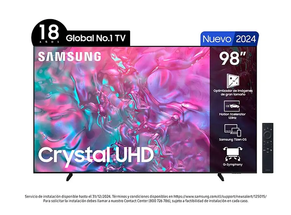 SMART TV SAMSUNG LED 4K UHD 98” CRYSTAL UN98DU9000GXZS 1