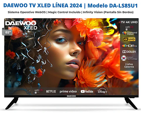 SMART TV DAEWOO LED 4K UHD 85" DA-LS85U1 XLED