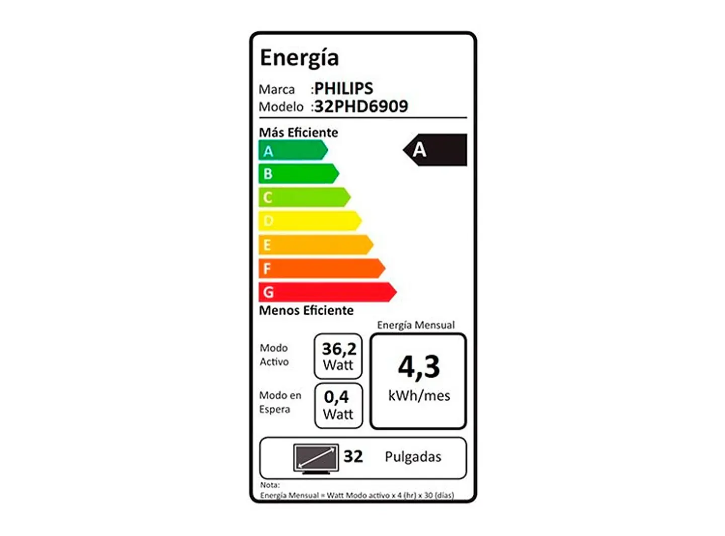 SMART TV PHILIPS LED HD 32” 32PHD6909 6