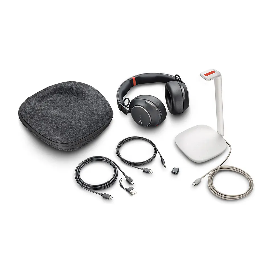 AUDÍFONOS POLY VOYAGER SURROUND 85 UC USB-C/A CON SOPORTE DE CARGA 7