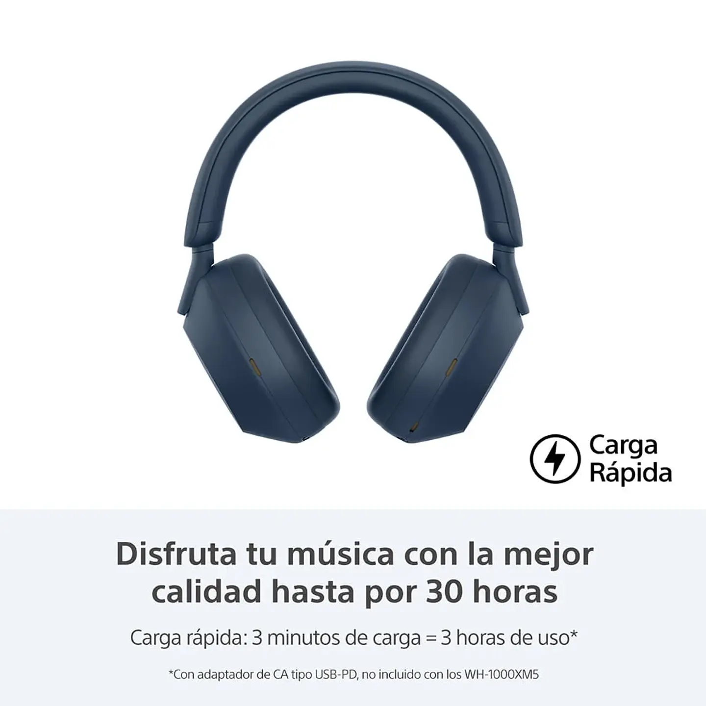 AUDÍFONOS SONY WH-1000XM5 NOISE CANCELLING BLUETOOTH AZUL 4