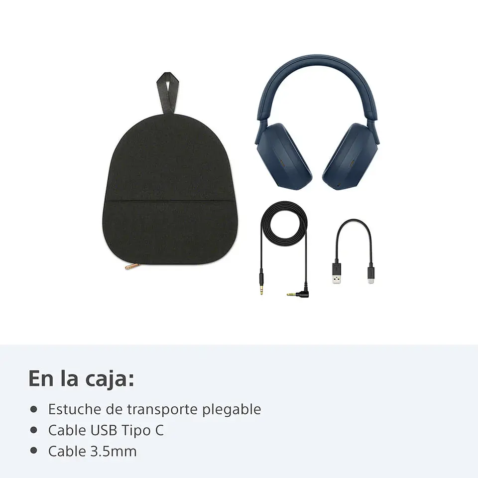 AUDÍFONOS SONY WH-1000XM5 NOISE CANCELLING BLUETOOTH AZUL 7