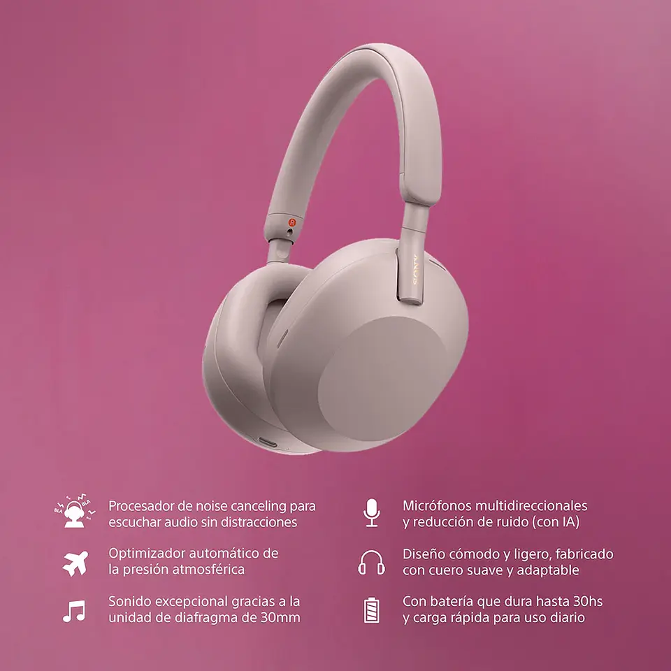 AUDÍFONOS INALÁMBRICOS CON NOISE CANCELLING WH-1000XM5 3
