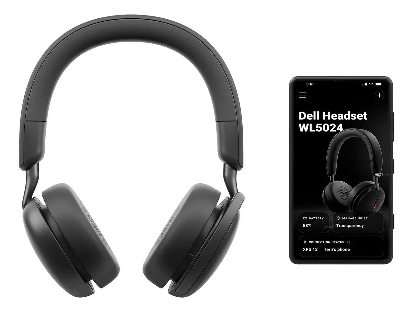 AUDÍFONOS DELL PRO INALÁMBRICOS WL5024 ANC BT USB-C CERTIFIC 4