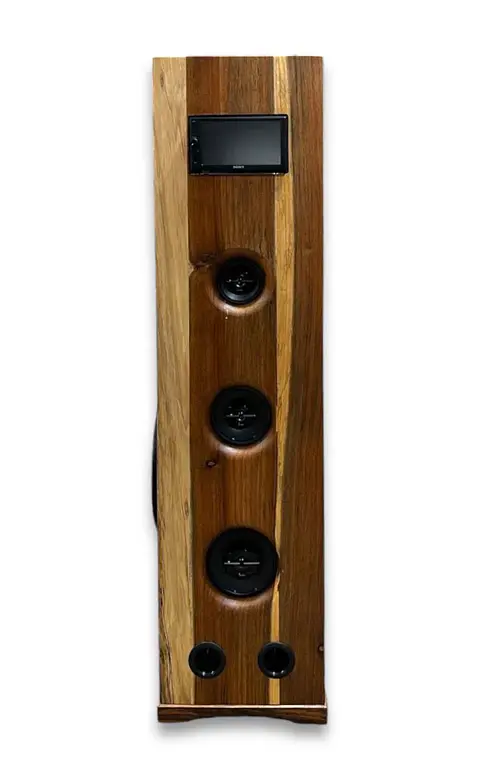 SISTEMA DE AUDIO EN MADERA NATIVA MODELO TORRE AROMO