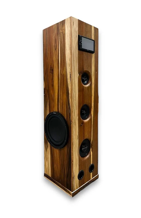 SISTEMA DE AUDIO EN MADERA NATIVA MODELO TORRE AROMO