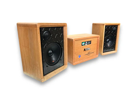 MINI COMPONENTE EN MADERA NATIVA MODELO MC3 STEEL