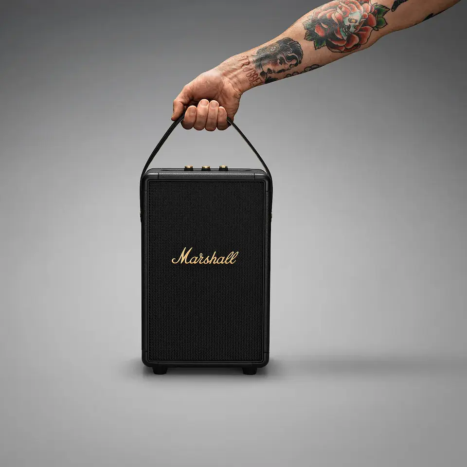 PARLANTE PORTATIL BLUETOOTH TUFTON MARSHALL BLACK AND BRASS 8