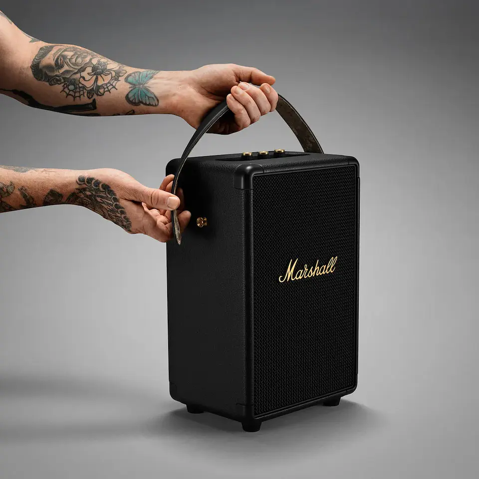 PARLANTE PORTATIL BLUETOOTH TUFTON MARSHALL BLACK AND BRASS 9