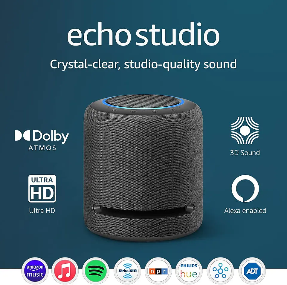 PARLANTE AMAZON ECHO STUDIO CON ALEXA AUDIO ESPACIAL 3