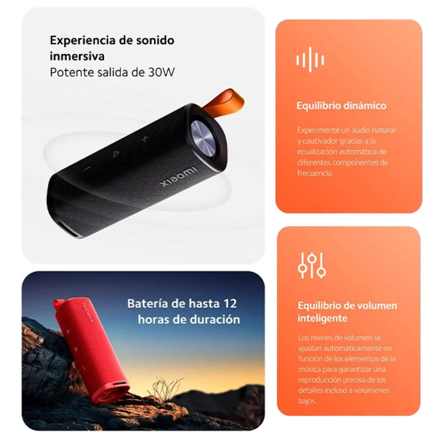 XIAOMI PARLANTE BLUETOOTH SOUND OUTDOOR 30W - ROJO 5
