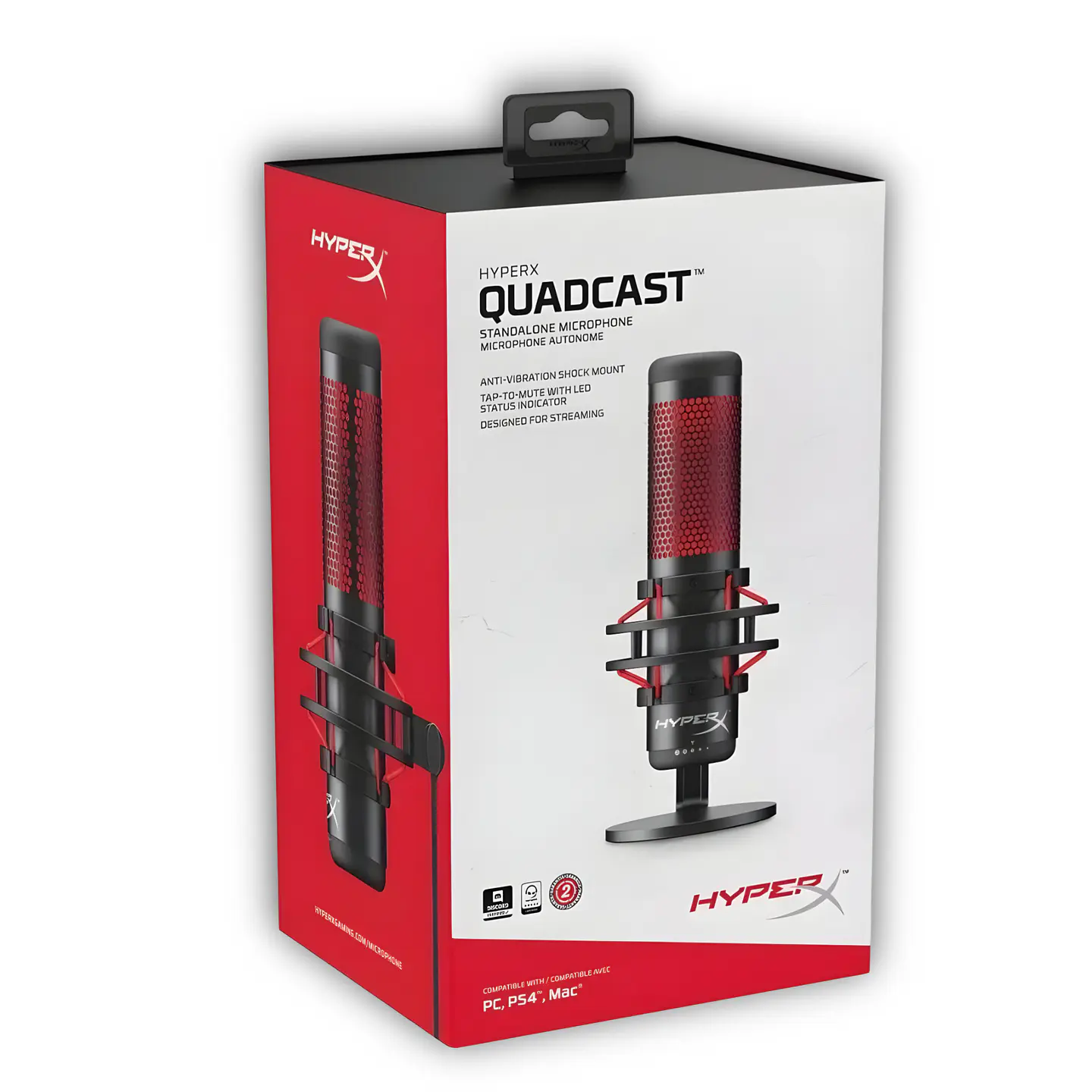 MICRÓFONO GAMER STREAMING HYPERX QUADCAST PROFESIONAL 8