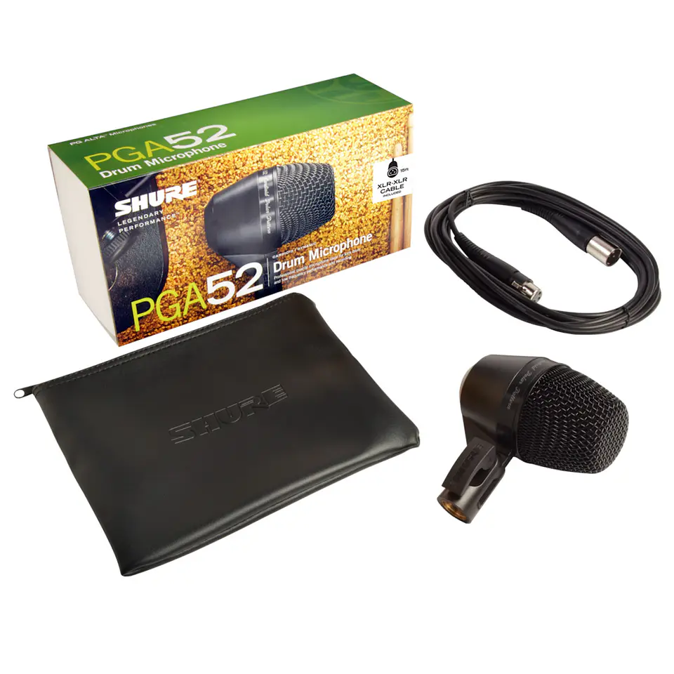 MICROFONO DINAMICO CARDIOIDE PARA BOMBO SHURE PGA52 4