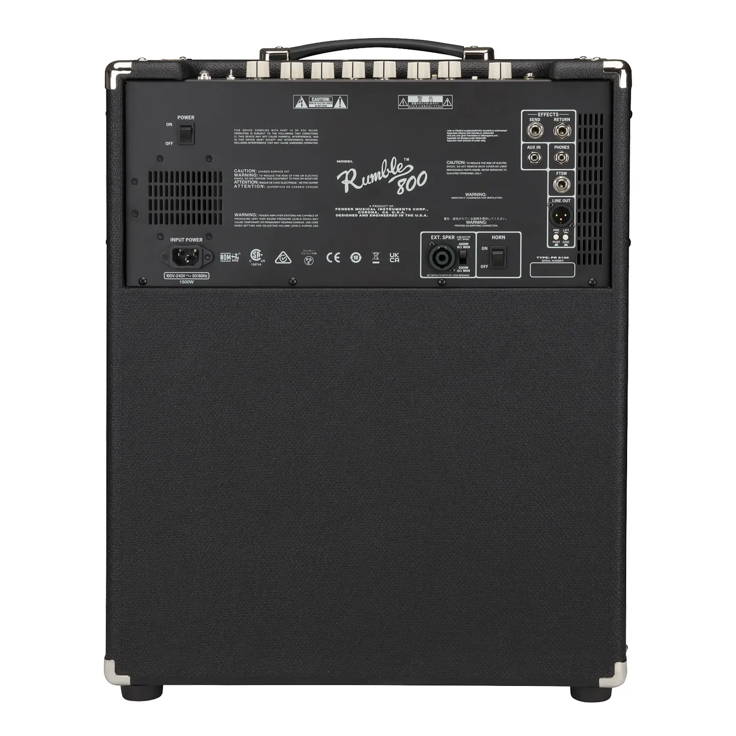 AMPLIFICADOR DE BAJO ELÉCTRICO RUMBLE 800W - FENDER 3
