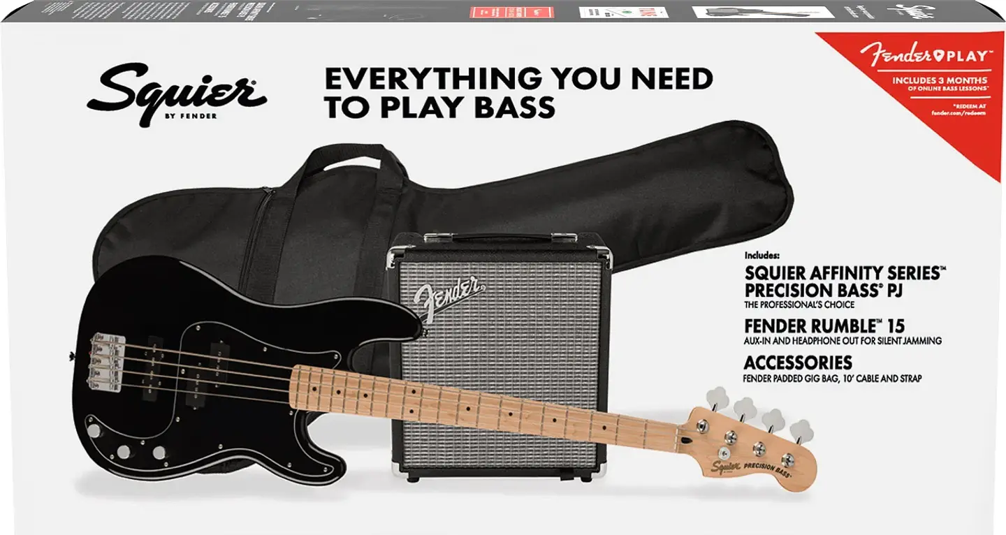 PACK SQUIER BAJO ELÉCTRICO PRECISION BASS PJ AFFINITY 2