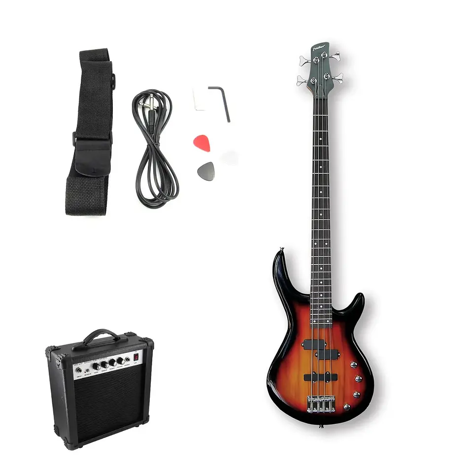 BAJO ELÉCTRICO FIDDLER SUNBURST + AMPLIFICADOR 20W 1
