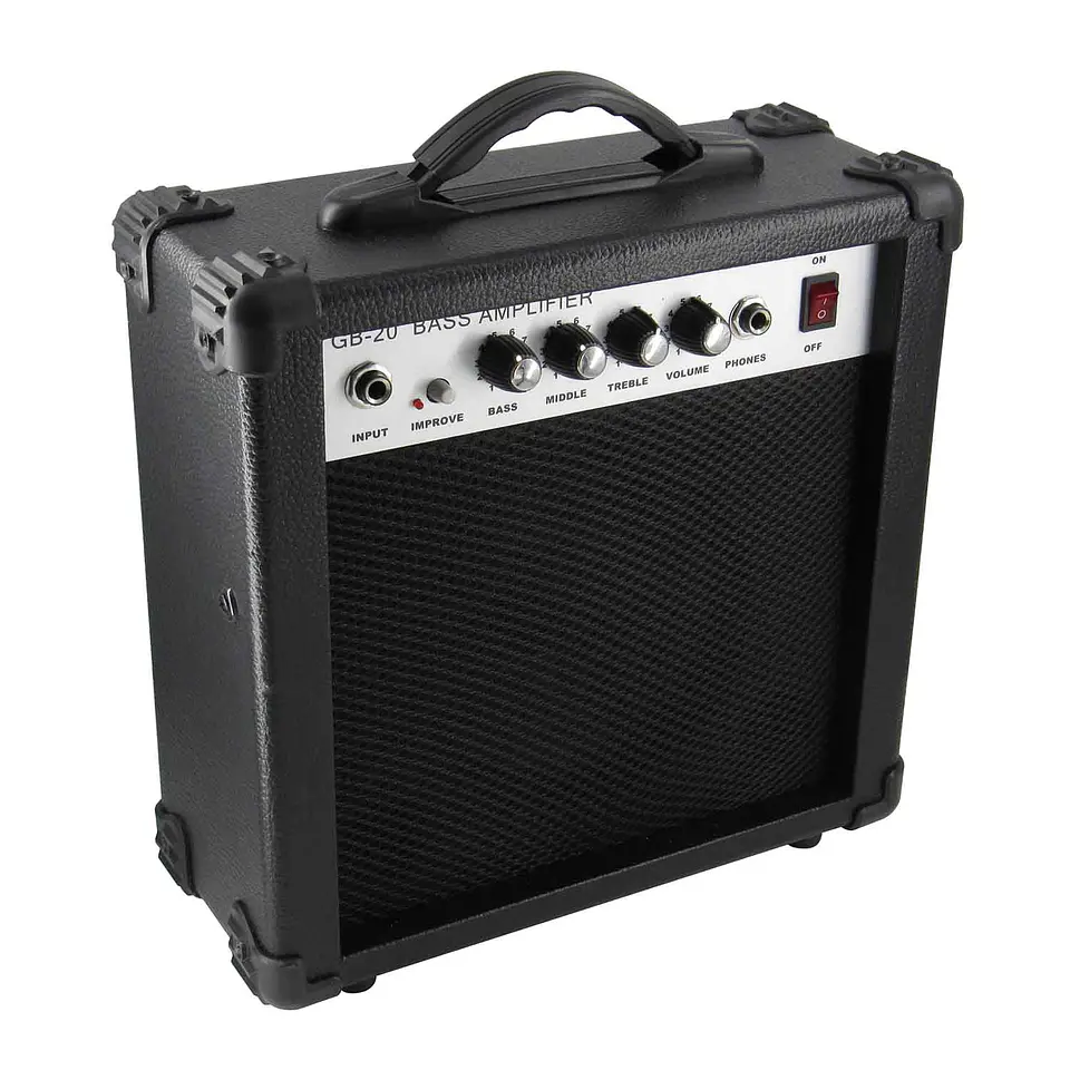 BAJO ELÉCTRICO FIDDLER SUNBURST + AMPLIFICADOR 20W 5