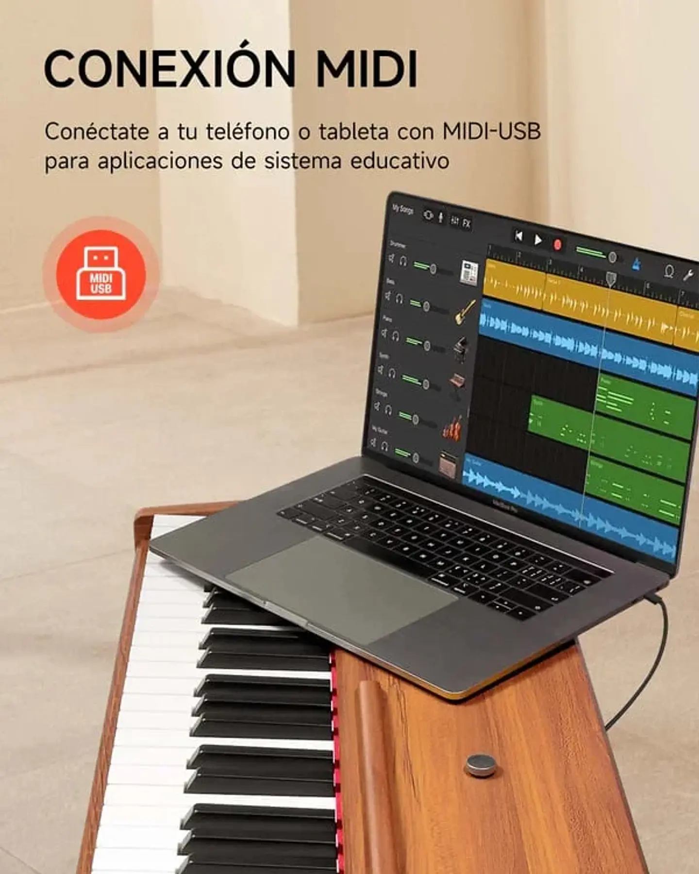 PIANO DIGITAL DONNER DDP80, 88 TECLAS, MADE IN MÉXICO 4