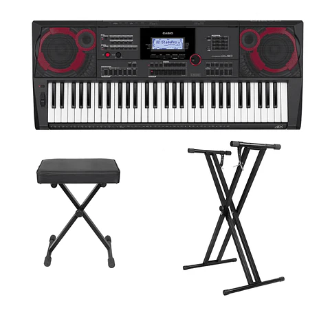 TECLADO DE 61 TECLAS CASIO CTX5000 CON ATRIL Y BANQUETA