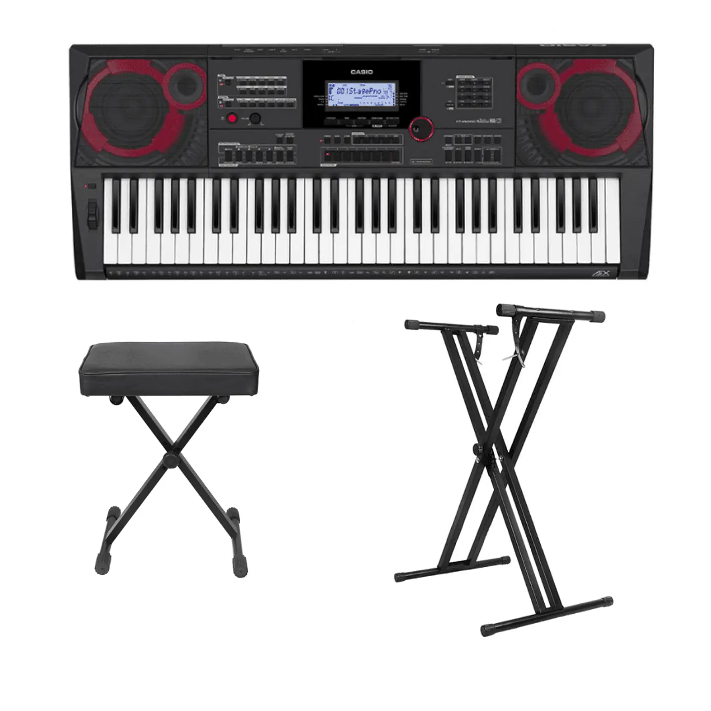 TECLADO DE 61 TECLAS CASIO CTX5000 CON ATRIL Y BANQUETA 1