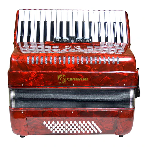 ACORDEÓN CIPRIANI 60 BAJOS 5 REGISTROS ROJA CPA-60-5RD