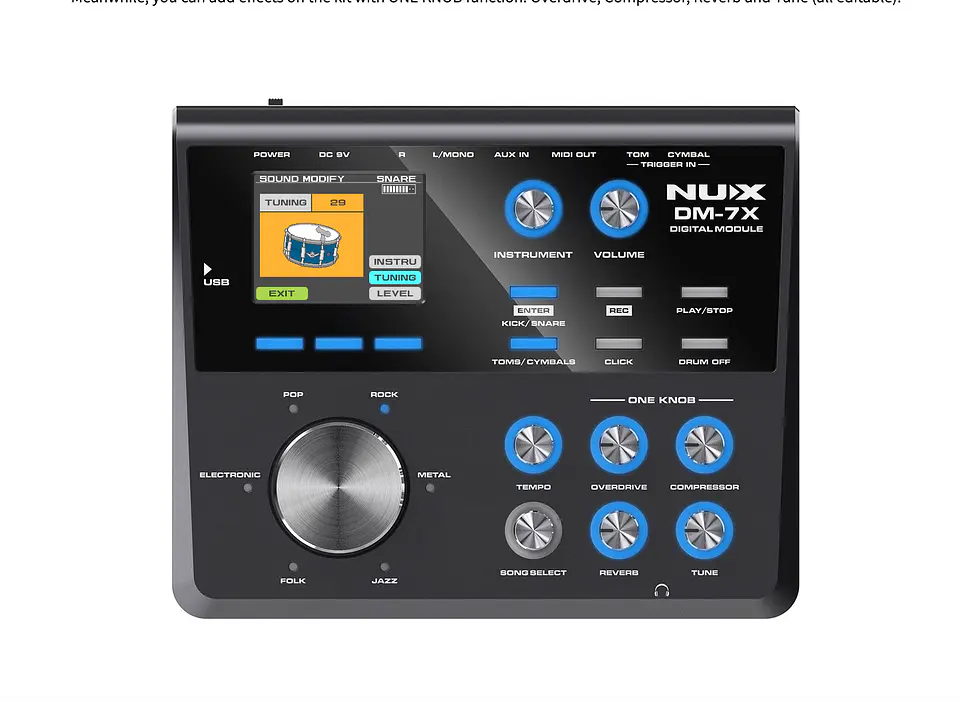 BATERÍA NUX ELECTRÓNICA DM-7X 3