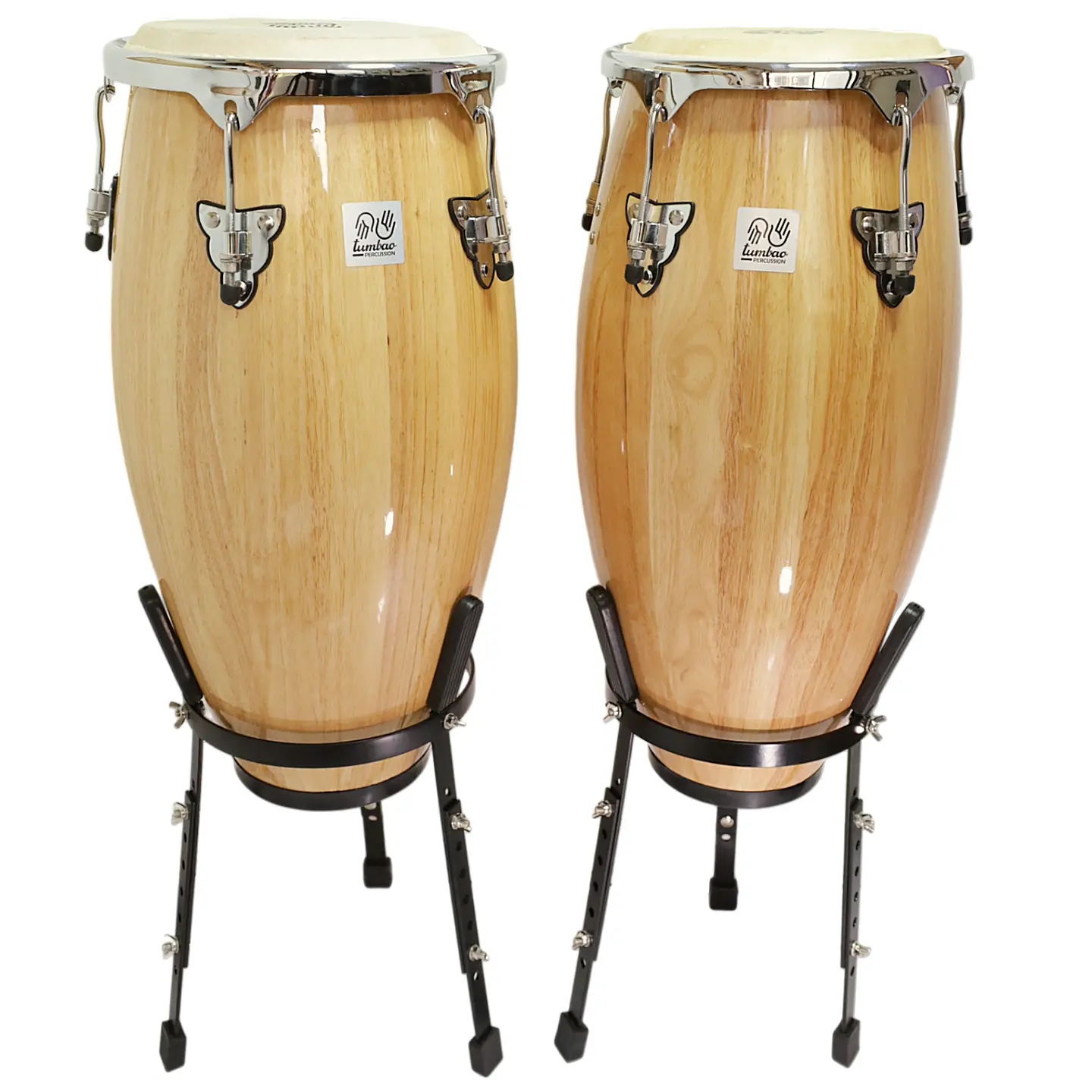 SET TUMBAO CONGA 10 & 11 XH28'' NATURAL + STAND 1