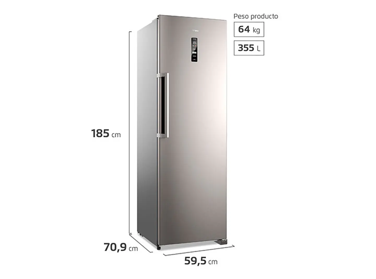 REFRIGERADOR FENSA BOTTOM FREEZER NO FROST 355 L TWIN RTI4S 2